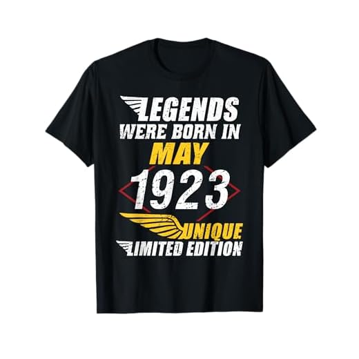 Cumpleaños Mayo 1923 Edición Limitada Regalo Legend May Camiseta