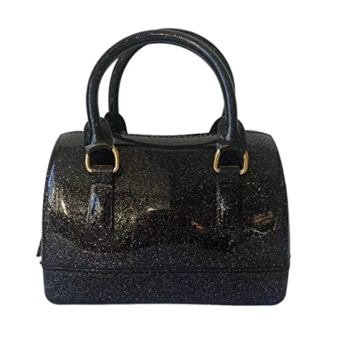 Image of Ladies Summer Jelly Pillow-shaped Top Handle Handbag Candy Color Transparent Crystal Purse