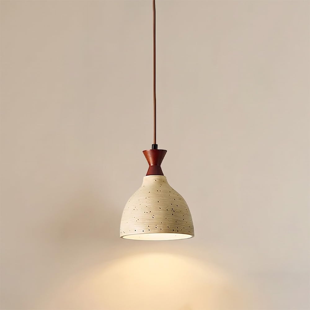 Retro Kopuła Lampy Wisząca, Zwis Kremowa Żywica Bar