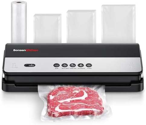 Bonsenkitchen Envasadora al Vacío Domesticas 4 en 1 Envasar al Va...