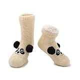 Hochwertiges Material: Diese mit Fleece gefütterten Socken für Damen bestehen aus hochwertigem elastischem Material, das dem Futter Sheabutter hinzufügt. Sie sind für Kinder in EU-Größe (28 bis 38) geeignet und viel leichter zu tragen.