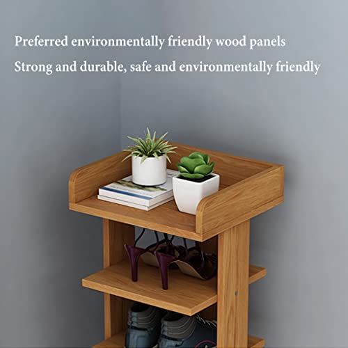 Étagère à chaussures en bois étagère étroite pour petits espaces entrée