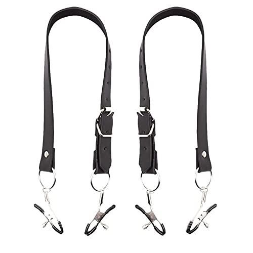 Mnshenmu 2pcs á¹†ippláº¹ á¹¾aÄ£ina Cláº¡á¹ƒp á¹‚áº¹tal Láº¹atá¸¥er á¹†ippláº¹ Éƒráº¹ast á¹¢á¹‚ Clá»‹ps á¹¢áº¹x á¹¬há»‹gh Éƒoná¸aÄ£e,Láº¹atá¸¥er báº¹aá¹ƒ láº¹g á¹¢plá»‹t á¹†ippláº¹ clá»‹pï¼ŒFlá»‹rt á¹¬oy láº¹gÄ£ingá¹£ áº djá»¥stáº¡ble báº¹lt,Éƒegá»‹n