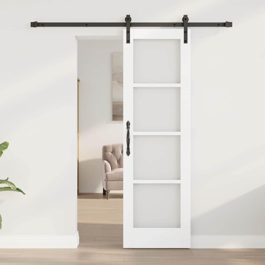 Puerta Corredera ORKDAL Blanco Negro 61 x 198,5 cm