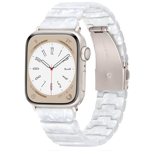 Melyis Resin Band for Apple Watch Bands 42mm 41mm 40mm 38mm fit Apple Watch Bands for Women 40mm iWatch Bands for Women Strap for Apple Watch Series 11 10 9 SE 8 7 6 5 4 3 2-Tortoiseshell Bro product thumbnail 10