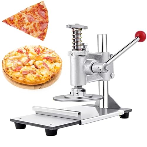 LYDZUSDP Pizza Dough Press Machine,Manual Small Stainless Steel Dough Press Machine,Adjustable Thickness,for Pizza,Pie,Tortillas,Pastry,Kitchen Tool(One Color 12cm)
