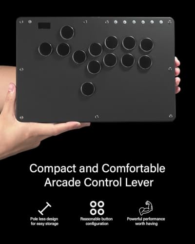 Image of JZW-Shop Haute42 Arcade Stick T13, All-Button Arcade Controller for Switch /PC /PS4 /PS3 /Steam Deck, Slim Arcade Fight Stick Game Keyboard with Turbo & Custom RGB, Supports Hot-Swap & SOCD