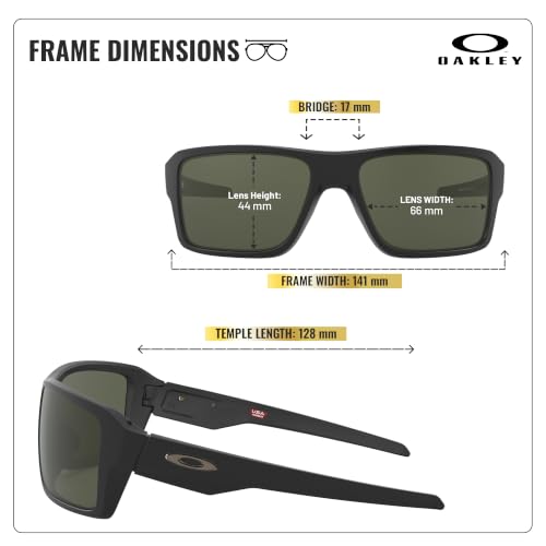Image of Oakley DOUBLE EDGE OO9380 Rectangle Sunglasses With Official Eyewear Kit | Non-Polarized, Men's Sunglasses