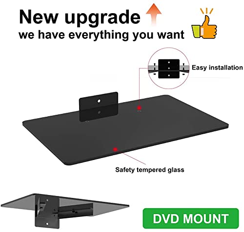 Mount Plus Lda11-Dv291 Lcd Led Swivel Tilt Wall Mount Bracket For 23" - 55" Lcd Led Tv Monitor Bundle Single Glass Shelf For Blu-Ray, Dvd And Avcomponents (Vesa 400X400, 300X300, 200X200, Glass Shelf Size 14.17 X 9.84) #TOP6