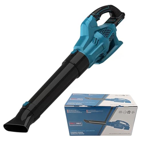 Akku Laubbläser für Makita Batterie,6-Gang Luftgeschwindigkeit Gebläse,22000RPM Leistungsstarker Kupfermotor,Elektrische Laubsauger für Garten, Rasenpflege, Schneeräumung,ohne Akku und Ladegerät