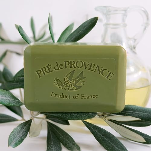 Image of Pre de Provence Artisanal Soap Bar, Enriched with Organic Shea Butter, Natural French Skincare, Quad Milled for Rich Smooth Lather, 8.8 Ounce, Olive Oil