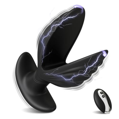 Anal Prostata Vibrator Elektro Analplug Stimulation Vibration Männer mit 5Elektroschock &10Vibrationsmodi Analvibratoren Plug BDSMS Toys Analdilo Buttplug vibratorensets für den Mann Männer Sex XXL