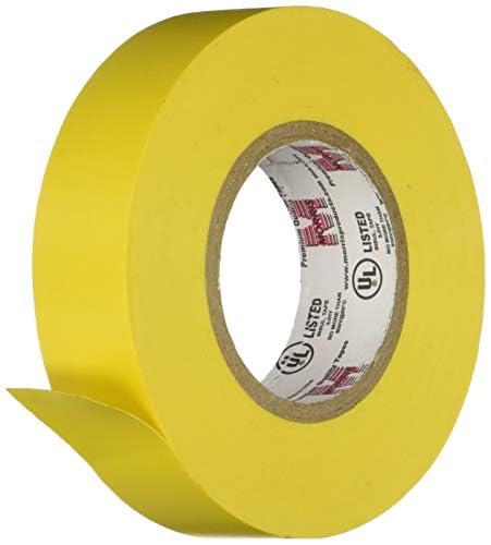Bundle, 2 Pack, Yellow and Blue Electrical Tape, Large Rolls, Each 3/4-Inch Wide and Full 60 Feet Long, 7 mil, Use for Protective Jacketing and Bundling, Great for Color Coding