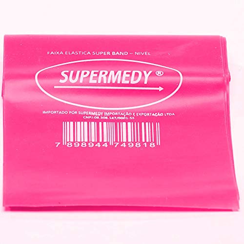 Faixa Elástica SuperBand para Exercícios de Intensidade Média Supermedy Rosa