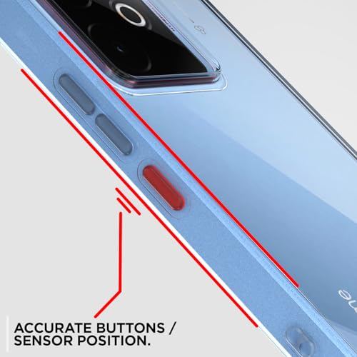 Image of Pikkme Back Cover for Realme GT 7 5G / GT 7T 5G PC + TPU Clear Transparent Raised Edges Shockproof Protective Phone Bumper Case(Transparent)