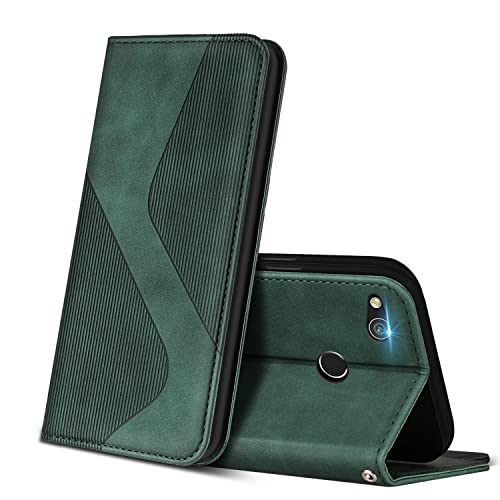 ZONNAVI Cover per Huawei P8 Lite 2017, Flip Custodia Pelle PU con [Slot Cart] [Supporto Stand] [Magnetica], Cover a Libro Portafoglio per Huawei P8 Lite 2017 (Verde)