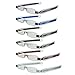 6 Folding Pocket Reading Glasses in Pen Clip Case - Lightweight, Portable and Compact Rotating Frames - Includes 6 Colors for Men and Women - +150 - By Optix 55