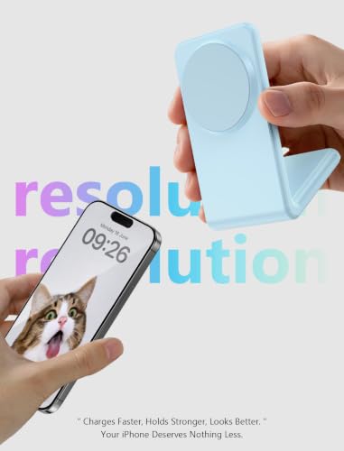 Image of Mag.Safe Charger - Magnetic Wireless Charger for iPhone 12-17, Blue | Fast Charging | Magnetic iPhone Charging | for iPhone Charger Stand