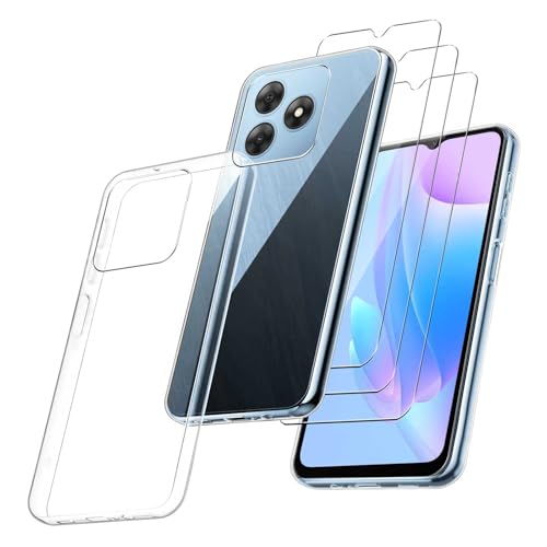 4 in 1 Cover Compatibile con Blackview Wave 8 Wave 8C 6.56 e 3 Pezzi Vetro Temperato Pellicola Protettiva Trasparente Morbido Custodia Protettivo Protezione Case silicone tpu