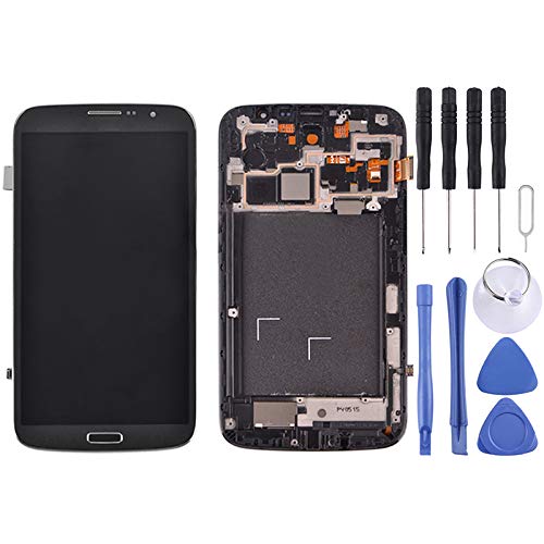 Écran LCD Galaxy Mega 6.3 i9200 tactile noir avec châssis de remplacement