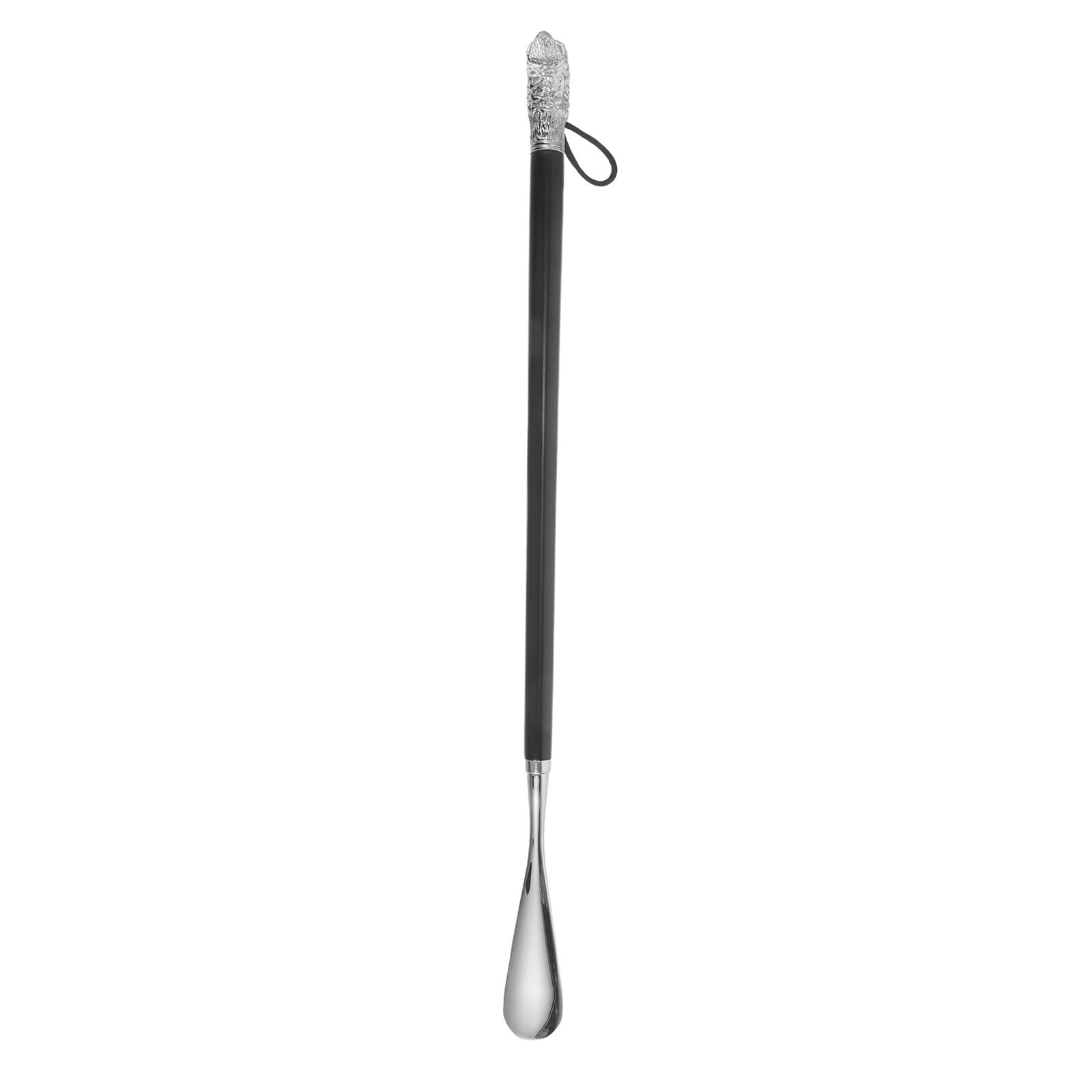 Healvian Calzador de Mango Largo de Metal y Madera de 56cm para Personas Mayores y Mujeres, Herramienta Portátil y Compacta para Facilitar el Calzado en Viajes y Vacaciones