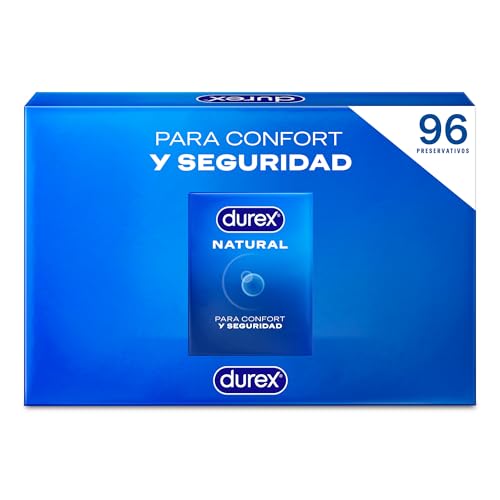 Durex Pack Preservativos Natural, para Confort y Seguridad, 96 condones