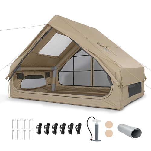 Outvita Inflatable Tent with Skylight 3-5 Person Khaki