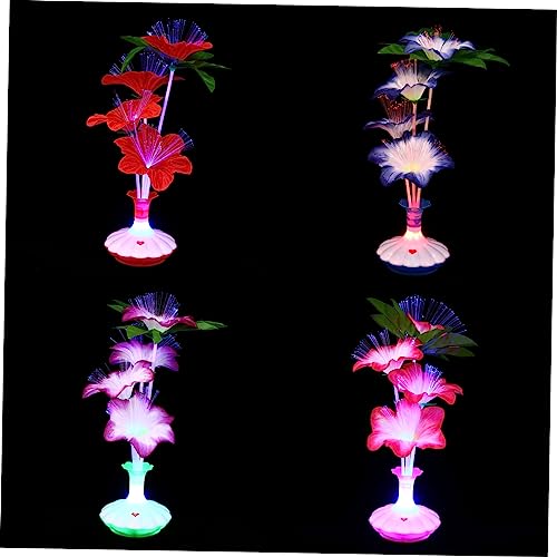 Ciieeo Fiber Optic Vase Light Decor 4 Pack Odorless Safe for Home Decor Random Color