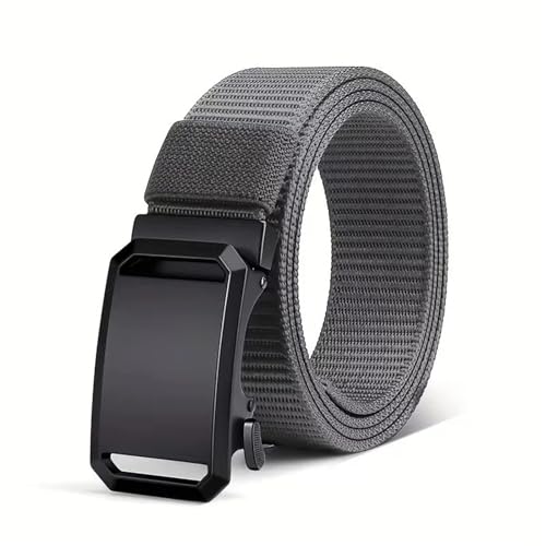 Men's Belt Automatic Metal Buckle Webbing Outdoor Work Belt Toothless Automatic Buckle Casual Sports Canvas Belts