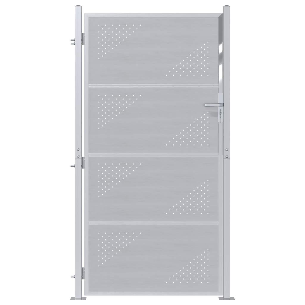 Genérico Puerta de jardín Plateado 96 x 200 cm Acero Inoxidable,Bricolaje,Vallas de jardín,Puertas de jardín,3402589