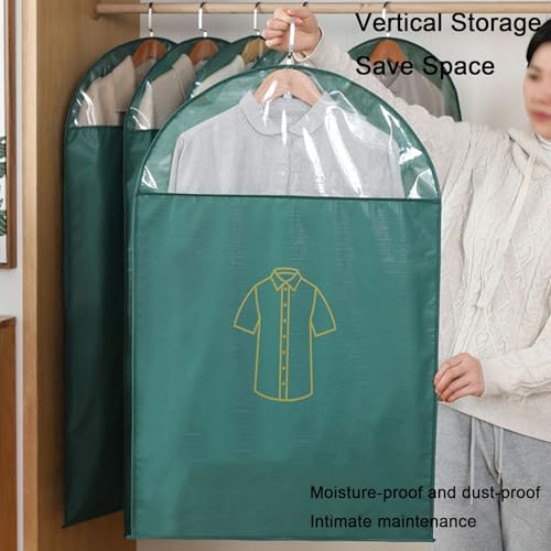 Hanging Garment Bag, Garment Bag for Hanging Clothes with Transparent Window, Back Zipper, Suitable for Suits, Jackets, Coats (6 Pieces)4