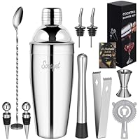 Sosayet Coctelera Profesional 750 mL, 10 Piezas Cocktail Kit con
