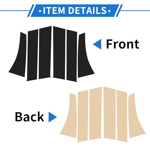 VekAuto 6 Pcs Door Pillar Window Trim for Mitsubishi Outlander Sport ASX 2011-2019 Black Front Rear Left Right Anti Scratch Sticker Pillar Posts Cover by VekAuto - Image 4