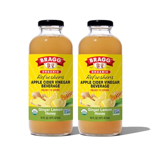 Bragg Ginger Lemon Honey Apple Cider Vinegar Refresher - (2 Pack) 16 fl oz - Raw and Unfiltered