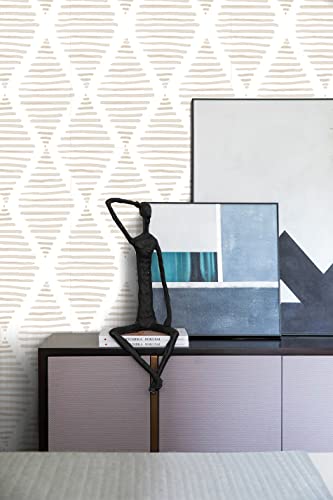 Image of Modern Peel and Stick Wallpaper Boho Geometric Contact Paper 17.3''x393''