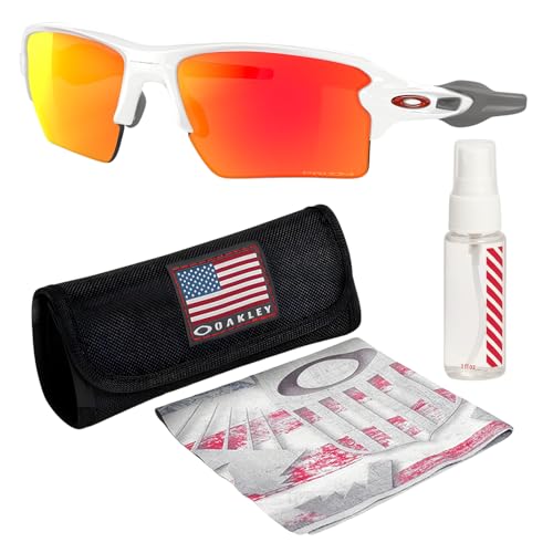 Oakley OO9188 FLAK 2.0 XL - Polarized/Non-Polarized - Rectangle Sunglasses with Official Eyewear Kit Bundle