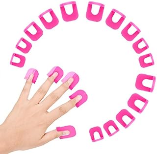 Hanyousheng 26pcs Nail Polish Stencil,10 Sizes Nail Painting Guide, Manicure Nail Art Polish Protection Tip Protectors Reusable Nail Art Basic Tool Accessories