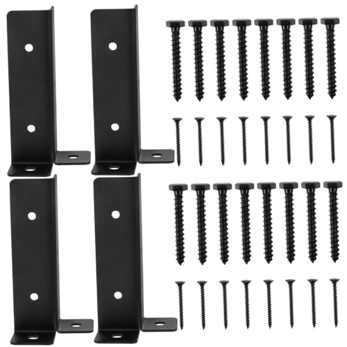 BESPORTBLE Iron Mailbox Post Base Protectors Mailbox Post Covers Mailbox Bracket Bases for Porch Fence Deck