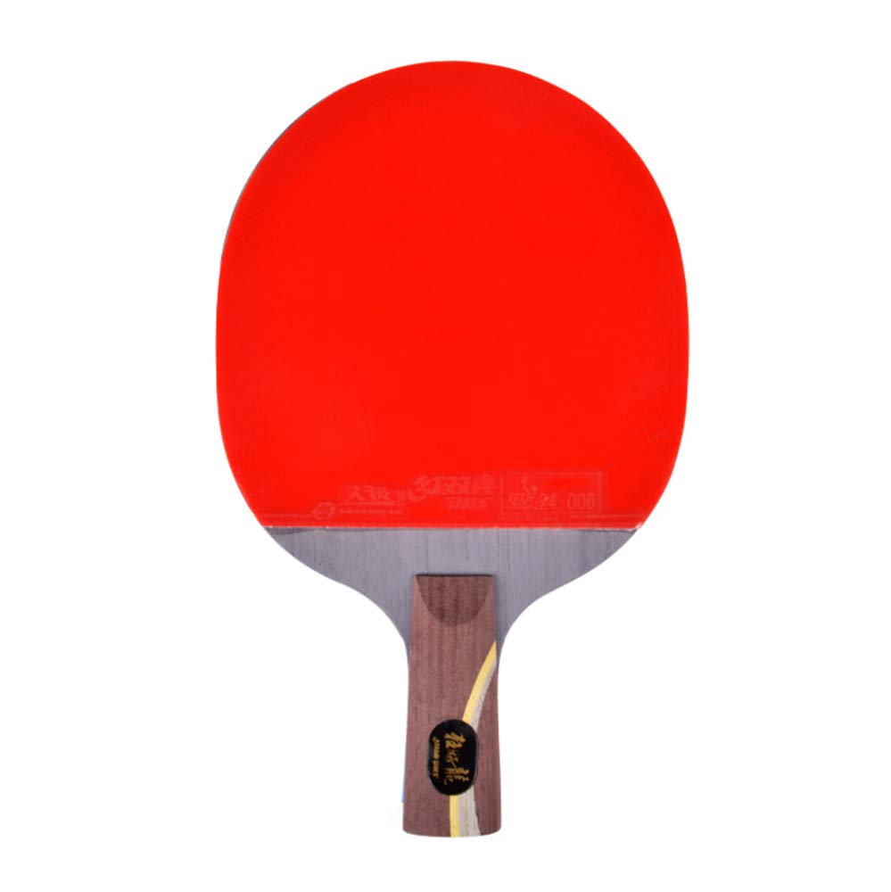 Racchetta da Ping-Pong, Mazza da Ping Pong Professionale, Racchetta Competizione con Custodia/Marrone/Manico Lungo(Brown,Short Handle)