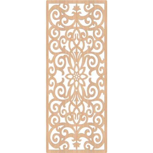 Image of 25 3 /8 inchW x 64 3 /8 inchH x 3 /8 inchT Buel Decorative Fretwork Wood Wall Panels, Hickory