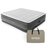 Intex 18" Inflatable King Air Mattress, Elevated Premium Comfort with Built-in Pump, Self-Inflating Portable Blow-Up Airbed for Guest Bed or Camping