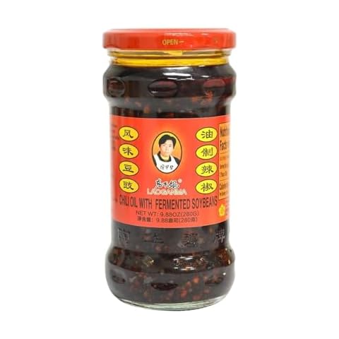 Lao Gan Ma Spicy Chili Crisp Hot Chili Oil, Hot Chili Sauce in 9.88OZ (280g) Families Capacity, Balanced Spiciness and Rich Flavor, Authentic Lao Gan Ma for a Memorable Hot Sauce Experience Cover