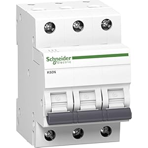 Schneider A9K02325 Leitungsschutzschalter K60N 3P, 25A, C Charakteristik, 6kA