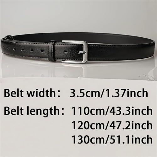 Mnjyihy Men's Fashion Business Belt PU Leather Metal Buckle Belt With Cargo Pants Jeans3