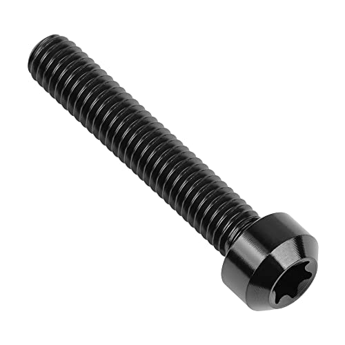 Image of Titanium Torx Square Head M6 x 10 15 20 25 30 35 40 45 50 60 65 70 80mm Screw Pack of 5 (Black, M6x35mm)