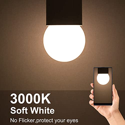 Suncan E27 Screw Bulb, 3W 155LM LED Bulbs, Warm White Edison Screw Bulb 3000K, 20W Equivalent Replacement G45 LED Bulb, Matte PC Golf Lightbulbs, No Flicker, Pack of 6 - Image 3