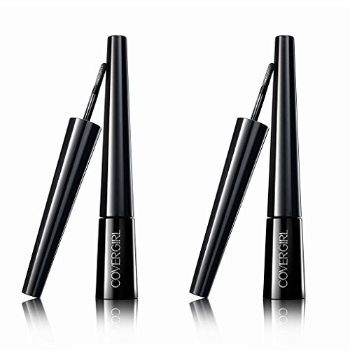 (2 Pack) COVERGIRL Bombshell POW-der Brow & Liner Eyebrow Powder Black 800, .24 oz