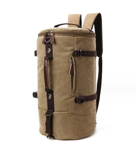 ウクレレケース ウクレレバッグ ヴィンテージ 防水防塵 保護収納袋 大容量ポケット (カーキ色)