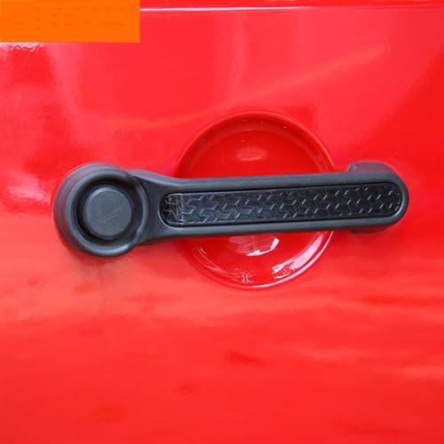 Garnitures de poignées ABS rouge pour Jeep Wrangler 2007+ masquer rayures - 5