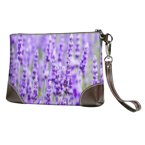 EgoMed Purple Lavender,Wristlet Bags PU Leather Clutch Womens Zip Purse Wallet Handbag with Wrist Strap